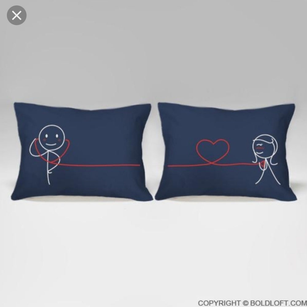 Boldloft My Heart Beats For You Couple Pillowcases